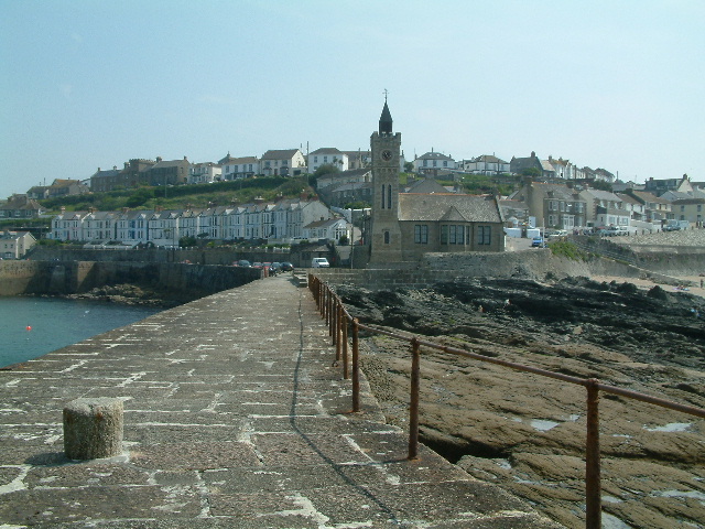 The institute, Porthleven, from the breakwater. 30 May 2003.